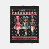 Black Girl Nutcracker Western Nutcracker Bow Ugly  Fleece Deken (Voorkant)