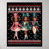 Black Girl Nutcracker Western Nutcracker Bow Ugly Poster (Voorkant)