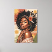 Black Girl Poster – Stunning Bohemian Wall Art Canvas Afdruk (Voorkant)