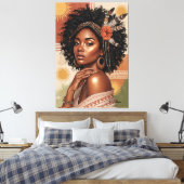Black Girl Poster – Stunning Bohemian Wall Art Canvas Afdruk (Insitu (Slaapkamer))