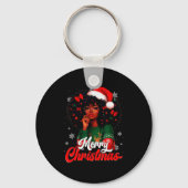 Black Girl Santa Hat Merry Christmas Pajama Africa Sleutelhanger (Voorkant)