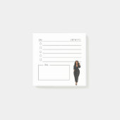 Black Girl Slay the Day Sticky Note (Voorkant)