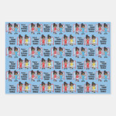 Black Girl Soccer Persoonlijk Inpakpapier Vel (Voorkant 3)