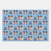 Black Girl Soccer Persoonlijk Inpakpapier Vel (Voorkant 2)