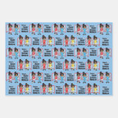 Black Girl Soccer Persoonlijk Inpakpapier Vel (Voorkant)