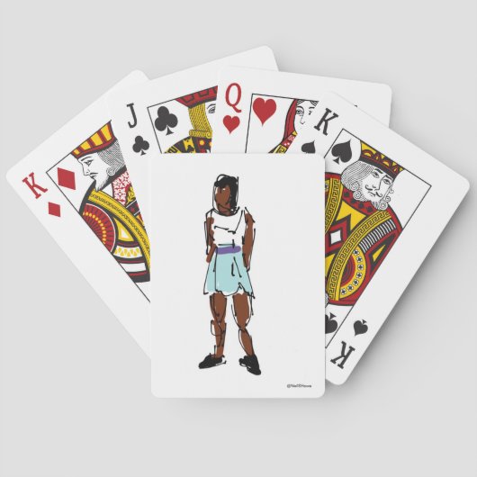 Black Girl-speelkaarten Pokerkaarten (Achterkant)
