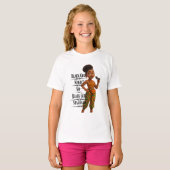 Black Girl Standard,Afro Modern,Pixarstyle 3d T-shirt (Voorkant volledig)