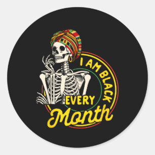 Black Girl Terug Geschiedenis Maand Afrikaans In B Ronde Sticker