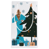 Black Girl White Hair-kerstcadeau Klein Cadeauzakje (Voorkant)