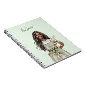 Black Girl with Brown Lamb Notitieboek (Rechterzijde)