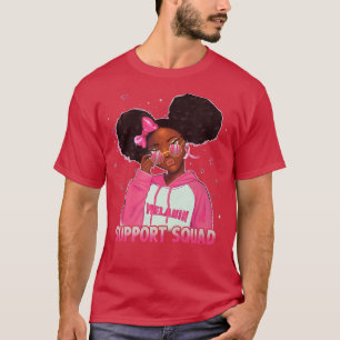 Black Girl Women ondersteunen Squad Breast Cancer T-shirt