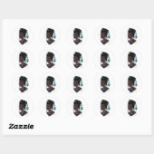 Black Girl Zodiac Magic: Scorpio Ronde Sticker (Vel)