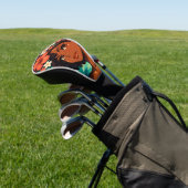 Black Girls Golf koraal teal Golfheadcover (Insitu)