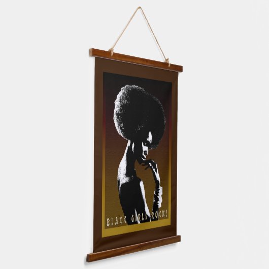 Black Girls Rock — Empowerment  Hangend Wandkleed (Gebogen)