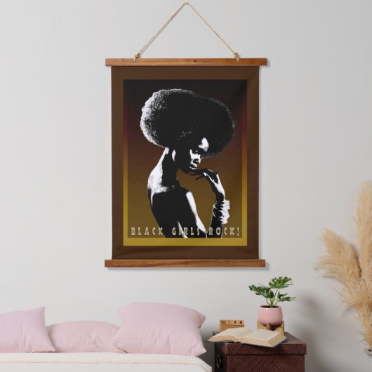 Black Girls Rock — Empowerment  Hangend Wandkleed (Slaapkamer)