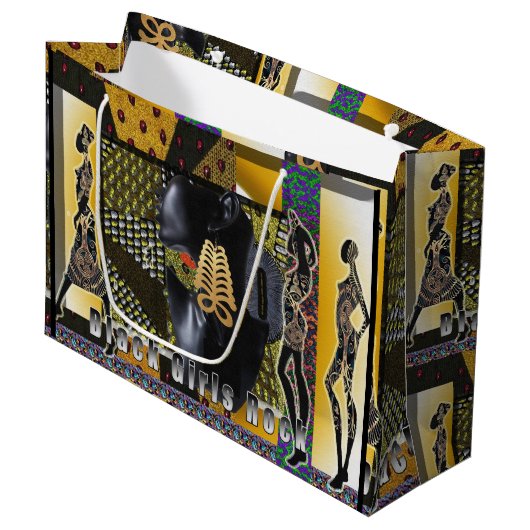 Black Girls Rock Groot Cadeauzakje (Voorkant Gekanteld)
