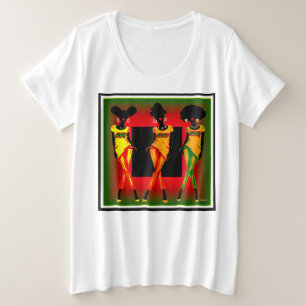 Black Girls Rock Silhouette Grote Maat T-shirt