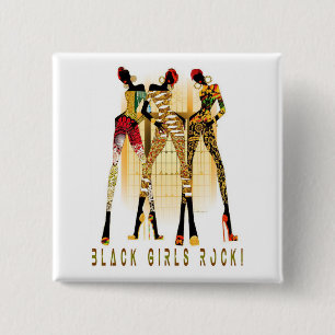 Black Girls Rock! Vierkante Button 5,1 Cm