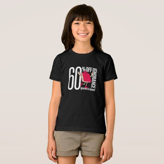 Black Girl's T-Shirt Future Thinker: 60% OFF IGNOR (Voorkant volledig)