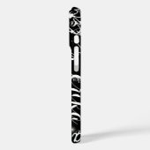 Black Girly Kalligrafie Typografie Naam Patroon Case-Mate iPhone Case (Achterkant / Links)