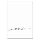 Black Girly Swash Handtekening Naam Plaats Kaarten (Voorkant)
