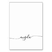 Black Glam Handtekening Individuele Naam Plaats Ka Kaart (Voorkant)