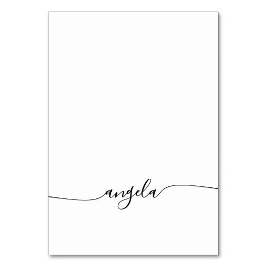 Black Glam Handtekening Individuele Naam Plaats Ka Kaart (Voorkant)