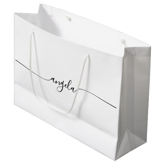 Black Glam handtekening naam Groot Cadeauzakje (Voorkant Gekanteld)