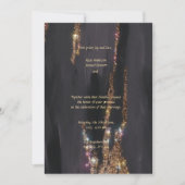 Black Glitter bruiloft uitnodiging (Voorkant)