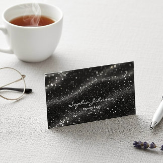 Black glitter Business Card Visitekaartje