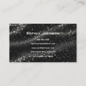 Black glitter Business Card Visitekaartje (Achterkant)