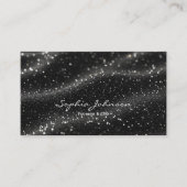 Black glitter Business Card Visitekaartje (Voorkant)