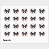 Black Glitter Butterfly - Bedankt - Ronde Sticker (Vel)