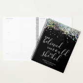 Black Glitter dacht dat ze Afstuderen kon maken Planner (Display)