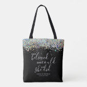 Black Glitter dacht dat ze Afstuderen kon maken Tote Bag (Achterkant)