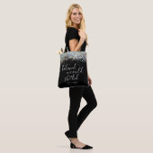 Black Glitter dacht dat ze Afstuderen kon maken Tote Bag (Op model)