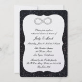 Black Glitter Diamond Infinity Rehearsal Dinner Kaart (Voorkant)