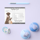 Black Glitter Dog Grooming Report Kaart Flyer (Enkel)