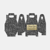 Black Glitter Gold 50th Birthday Hartelijk dank Bedankdoosjes (Uitgevouwen)