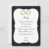 Black Glitter Gold Infinity, gemaakt van edelmoedi Kaart (Voorkant)