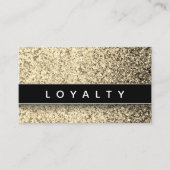 Black Glitter Gold Sparkles Ombre Modern Elegant Afsprakenkaartje (Voorkant)