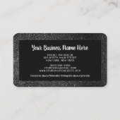 Black Glitter Hearts Klantkorting Sociaal Klantenkaartje (Achterkant)