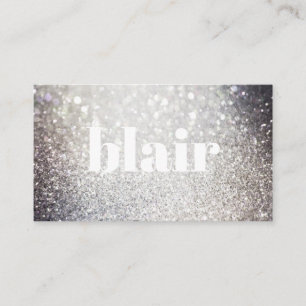 Black Glitter Holographic Iridescent Make-up Visitekaartje