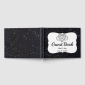 Black Glitter Infinity Heart Gastenboek (Volledig)