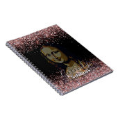  Black Glitter Leonardo Da Vinci Gioconda Notitieboek (Rechterzijde)