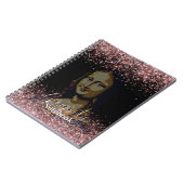  Black Glitter Leonardo Da Vinci Gioconda Notitieboek (Linkerzijde)