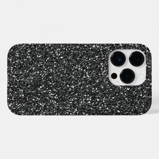Black Glitter look Case-Mate iPhone Case (Achterkant (horizontaal))
