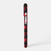 Black Glitter LOVE iPhone 16 Hoesje (Linkerkant)