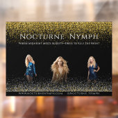 Black Glitter Models Dresses Boutique Decor Raamsticker (Vel 2)