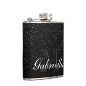 Black Glitter Monogram Heupfles (Rechts)